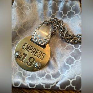 Antique brass necklace